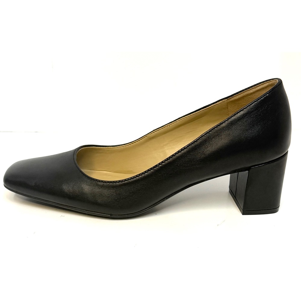 Naturalizer Karina Square Toe Dress Pumps Black Leather Size 7.5M NWT - Picture 4 of 9